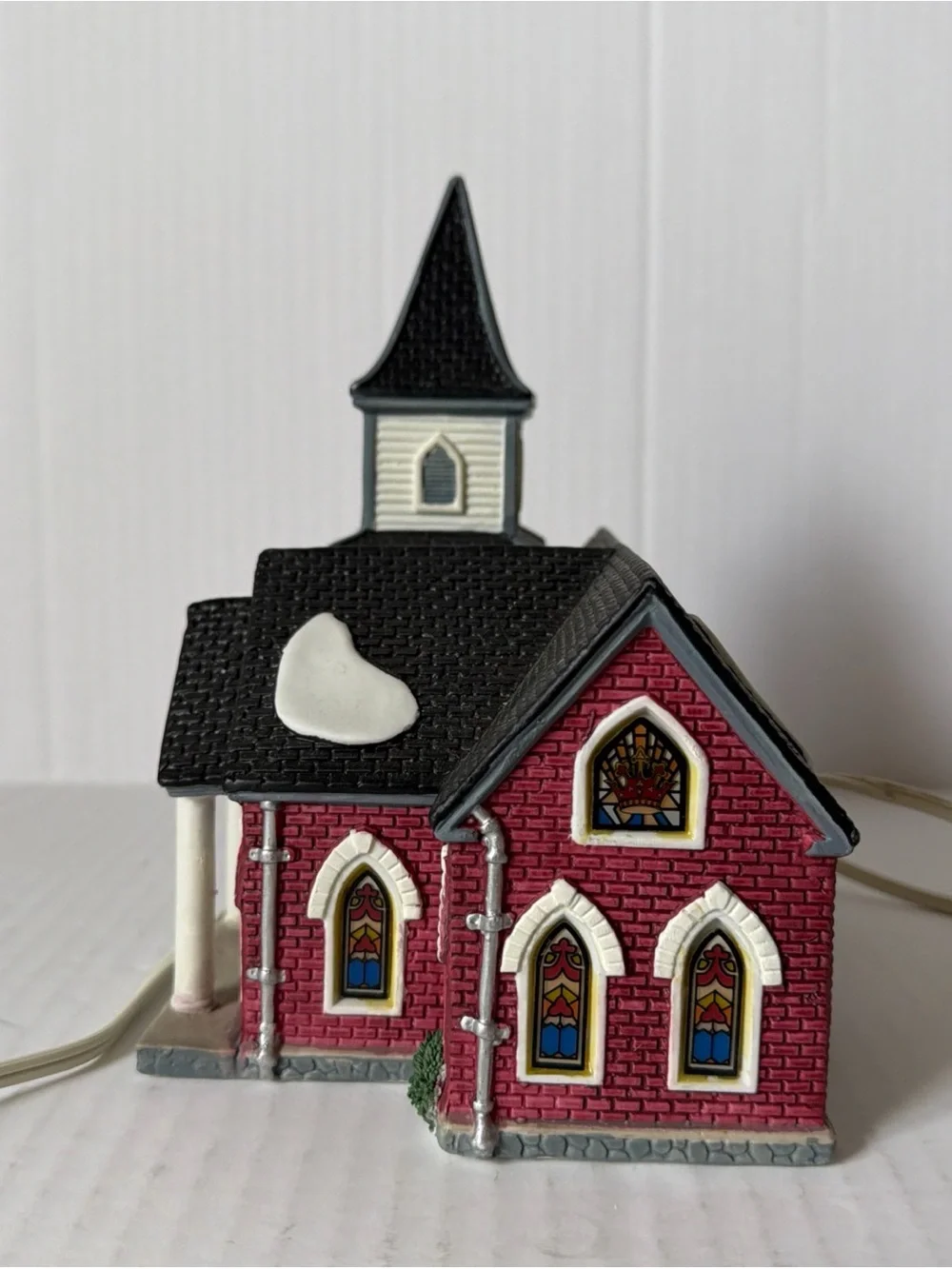 1997 Lemax Village Collection Plymouth Corners Church Porcelain